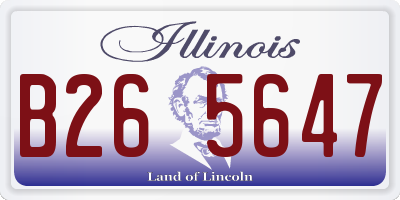 IL license plate B265647