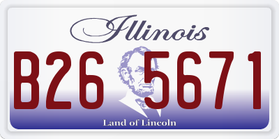 IL license plate B265671