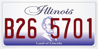 IL license plate B265701