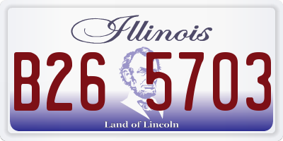 IL license plate B265703