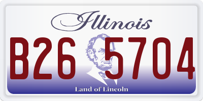 IL license plate B265704