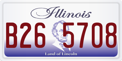 IL license plate B265708