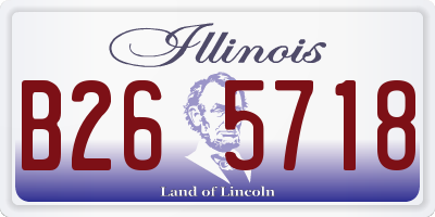 IL license plate B265718