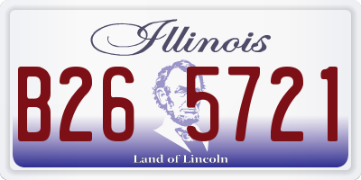 IL license plate B265721