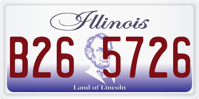IL license plate B265726