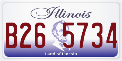 IL license plate B265734