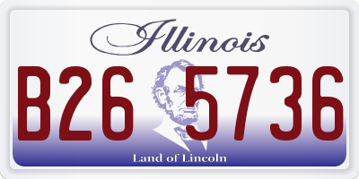 IL license plate B265736