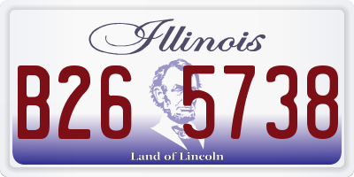 IL license plate B265738