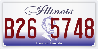 IL license plate B265748