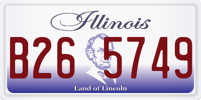IL license plate B265749