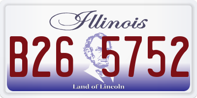 IL license plate B265752