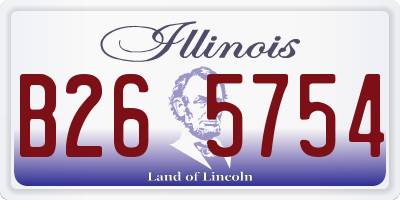 IL license plate B265754