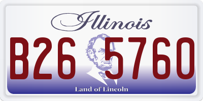 IL license plate B265760