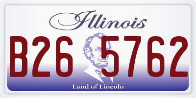 IL license plate B265762