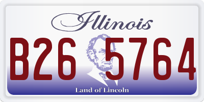 IL license plate B265764