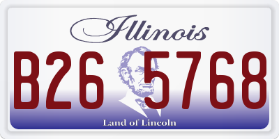 IL license plate B265768