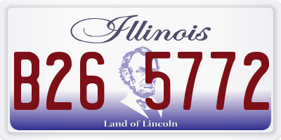 IL license plate B265772