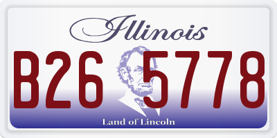 IL license plate B265778
