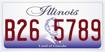 IL license plate B265789