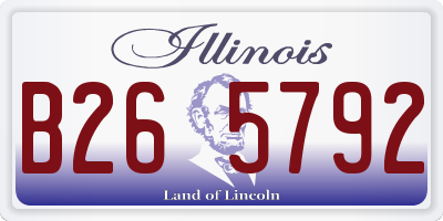 IL license plate B265792