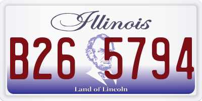 IL license plate B265794