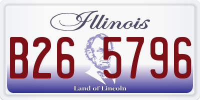 IL license plate B265796