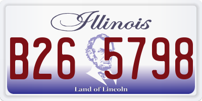 IL license plate B265798