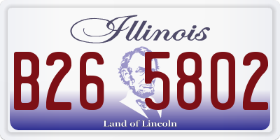 IL license plate B265802