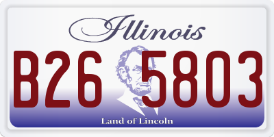 IL license plate B265803