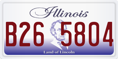 IL license plate B265804