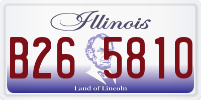 IL license plate B265810