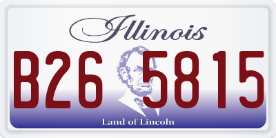 IL license plate B265815