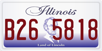 IL license plate B265818
