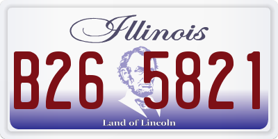 IL license plate B265821