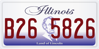IL license plate B265826