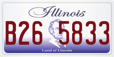 IL license plate B265833