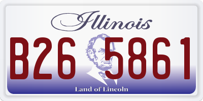 IL license plate B265861