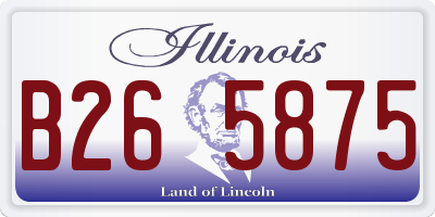 IL license plate B265875