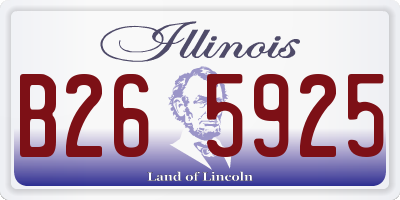 IL license plate B265925