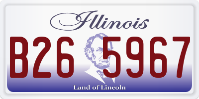 IL license plate B265967