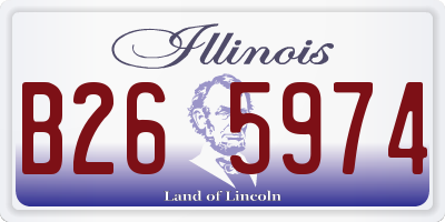 IL license plate B265974
