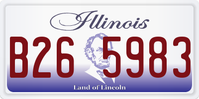 IL license plate B265983