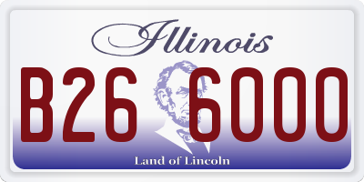 IL license plate B266000