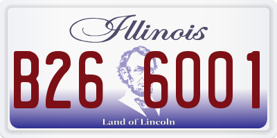 IL license plate B266001
