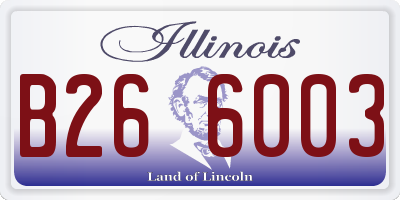 IL license plate B266003