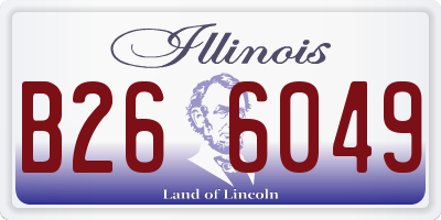IL license plate B266049