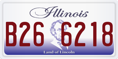 IL license plate B266218