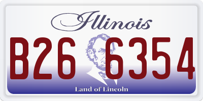 IL license plate B266354