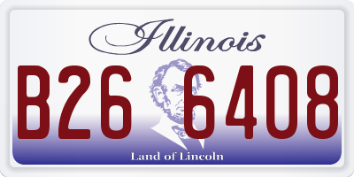 IL license plate B266408