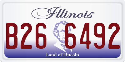 IL license plate B266492